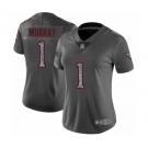 Women's Arizona Cardinals #1 Kyler Murray Limited Gray Static Fashion Football Jersey