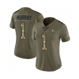 Women's Arizona Cardinals #1 Kyler Murray Limited Olive Camo 2017 Salute to Service Football Jersey