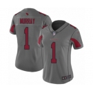 Women's Arizona Cardinals #1 Kyler Murray Limited Silver Inverted Legend Football Jersey