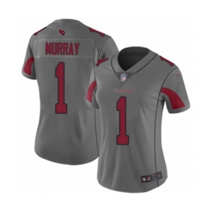 Women's Arizona Cardinals #1 Kyler Murray Limited Silver Inverted Legend Football Jersey