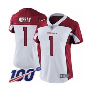 Women's Arizona Cardinals #1 Kyler Murray White Vapor Untouchable Limited Player 100th Season Football Jersey