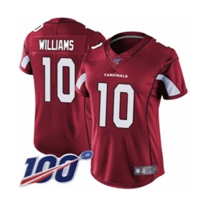 Women's Arizona Cardinals #10 Chad Williams Red Team Color Vapor Untouchable Limited Player 100th Season Football Jersey