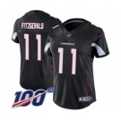 Women's Arizona Cardinals #11 Larry Fitzgerald Black Alternate Vapor Untouchable Limited Player 100th Season Football Jersey