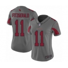 Women's Arizona Cardinals #11 Larry Fitzgerald Limited Silver Inverted Legend Football Jersey