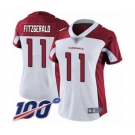 Women's Arizona Cardinals #11 Larry Fitzgerald White Vapor Untouchable Limited Player 100th Season Football Jersey