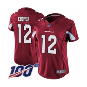 Women's Arizona Cardinals #12 Pharoh Cooper Red Team Color Vapor Untouchable Limited Player 100th Season Football Jersey