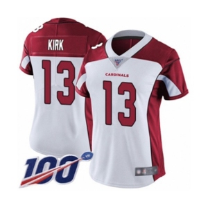 Women's Arizona Cardinals #13 Christian Kirk White Vapor Untouchable Limited Player 100th Season Football Jersey