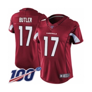 Women's Arizona Cardinals #17 Hakeem Butler Red Team Color Vapor Untouchable Limited Player 100th Season Football Jersey