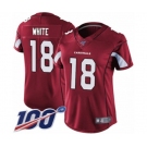 Women's Arizona Cardinals #18 Kevin White Red Team Color Vapor Untouchable Limited Player 100th Season Football Jersey