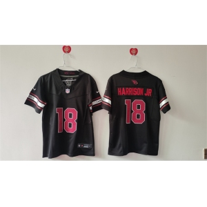 Women's Arizona Cardinals #18 Marvin Harrison Jr Black 2024 F.U.S.E Stitched Jersey