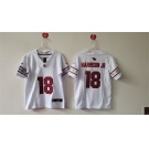 Women's Arizona Cardinals #18 Marvin Harrison Jr White 2024 F.U.S.E Stitched Jersey