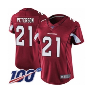 Women's Arizona Cardinals #21 Patrick Peterson Red Team Color Vapor Untouchable Limited Player 100th Season Football Jersey