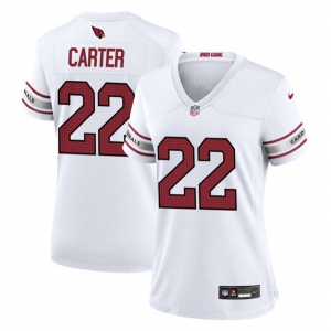 Women's Arizona Cardinals #22 Michael Carter White 2023 Stitched Jersey