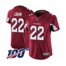 Women's Arizona Cardinals #22 T. J. Logan Red Team Color Vapor Untouchable Limited Player 100th Season Football Jersey