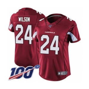 Women's Arizona Cardinals #24 Adrian Wilson Red Team Color Vapor Untouchable Limited Player 100th Season Football Jersey