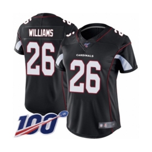 Women's Arizona Cardinals #26 Brandon Williams Black Alternate Vapor Untouchable Limited Player 100th Season Football Jersey