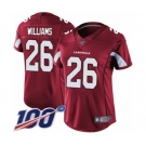 Women's Arizona Cardinals #26 Brandon Williams Red Team Color Vapor Untouchable Limited Player 100th Season Football Jersey