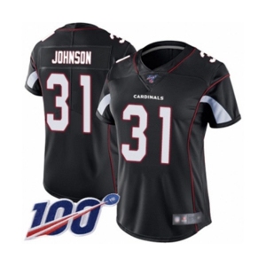 Women's Arizona Cardinals #31 David Johnson Black Alternate Vapor Untouchable Limited Player 100th Season Football Jersey