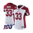 Women's Arizona Cardinals #33 Byron Murphy White Vapor Untouchable Limited Player 100th Season Football Jersey