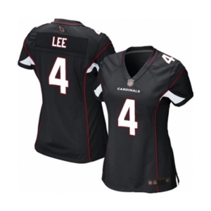 Women's Arizona Cardinals #4 Andy Lee Game Black Alternate Football Jersey