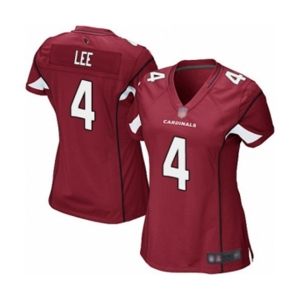 Women's Arizona Cardinals #4 Andy Lee Game Red Team Color Football Jersey
