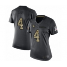 Women's Arizona Cardinals #4 Andy Lee Limited Black 2016 Salute to Service Football Jersey