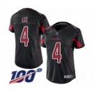 Women's Arizona Cardinals #4 Andy Lee Limited Black Rush Vapor Untouchable 100th Season Football Jersey