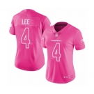 Women's Arizona Cardinals #4 Andy Lee Limited Pink Rush Fashion Football Jersey