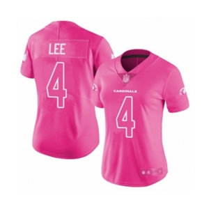 Women's Arizona Cardinals #4 Andy Lee Limited Pink Rush Fashion Football Jersey