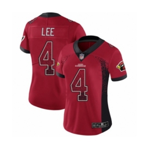 Women's Arizona Cardinals #4 Andy Lee Limited Red Rush Drift Fashion Football Jersey