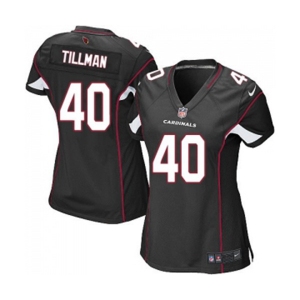 Women's Arizona Cardinals #40 Pat Tillman Game Black Alternate Football Jersey