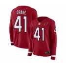 Women's Arizona Cardinals #41 Kenyan Drake Limited Red Therma Long Sleeve Football Jersey