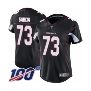 Women's Arizona Cardinals #73 Max Garcia Black Alternate Vapor Untouchable Limited Player 100th Season Football Jersey