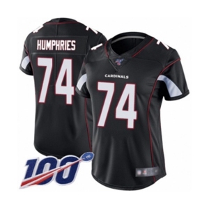Women's Arizona Cardinals #74 D.J. Humphries Black Alternate Vapor Untouchable Limited Player 100th Season Football Jersey