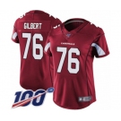 Women's Arizona Cardinals #76 Marcus Gilbert Red Team Color Vapor Untouchable Limited Player 100th Season Football Jersey