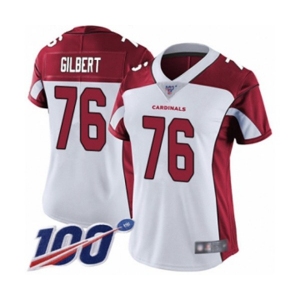 Women's Arizona Cardinals #76 Marcus Gilbert White Vapor Untouchable Limited Player 100th Season Football Jersey