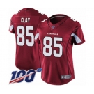 Women's Arizona Cardinals #85 Charles Clay Red Team Color Vapor Untouchable Limited Player 100th Season Football Jersey