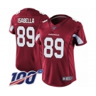 Women's Arizona Cardinals #89 Andy Isabella Red Team Color Vapor Untouchable Limited Player 100th Season Football Jersey