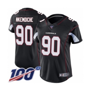 Women's Arizona Cardinals #90 Robert Nkemdiche Black Alternate Vapor Untouchable Limited Player 100th Season Football Jersey