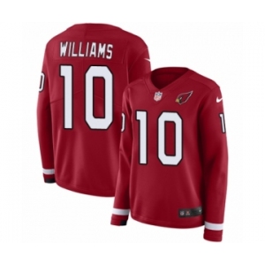 Women's Nike Arizona Cardinals #10 Chad Williams Limited Red Therma Long Sleeve NFL Jersey