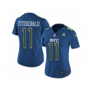 Women's Nike Arizona Cardinals #11 Larry Fitzgerald Limited Blue 2017 Pro Bowl NFL Jersey