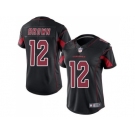 Women's Nike Arizona Cardinals #12 John Brown Black Stitched NFL Limited Rush Jersey