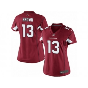 Women's Nike Arizona Cardinals #13 Jaron Brown Elite Red Team Color NFL Jersey