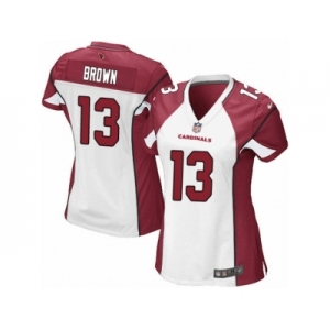 Women's Nike Arizona Cardinals #13 Jaron Brown Elite White NFL Jersey