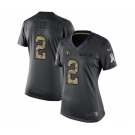 Women's Nike Arizona Cardinals #2 Andy Lee Limited Black 2016 Salute to Service NFL Jersey