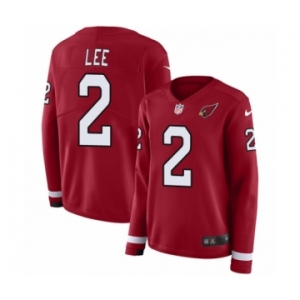 Women's Nike Arizona Cardinals #2 Andy Lee Limited Red Therma Long Sleeve NFL Jersey