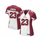 Women's Nike Arizona Cardinals #23 Chris Johnson Limited White NFL Jersey