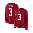 Women's Nike Arizona Cardinals #3 Josh Rosen Limited Red Therma Long Sleeve NFL Jersey