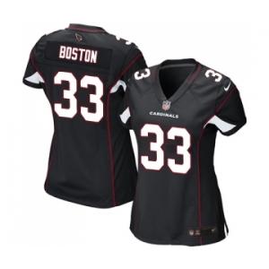 Women's Nike Arizona Cardinals #33 Tre Boston Game Black Alternate NFL Jersey