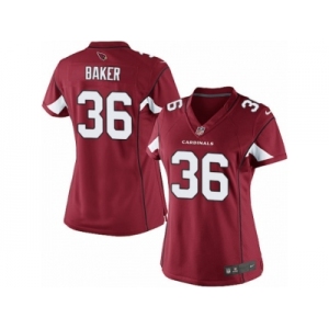 Women's Nike Arizona Cardinals #36 Budda Baker Limited Red Team Color NFL Jersey